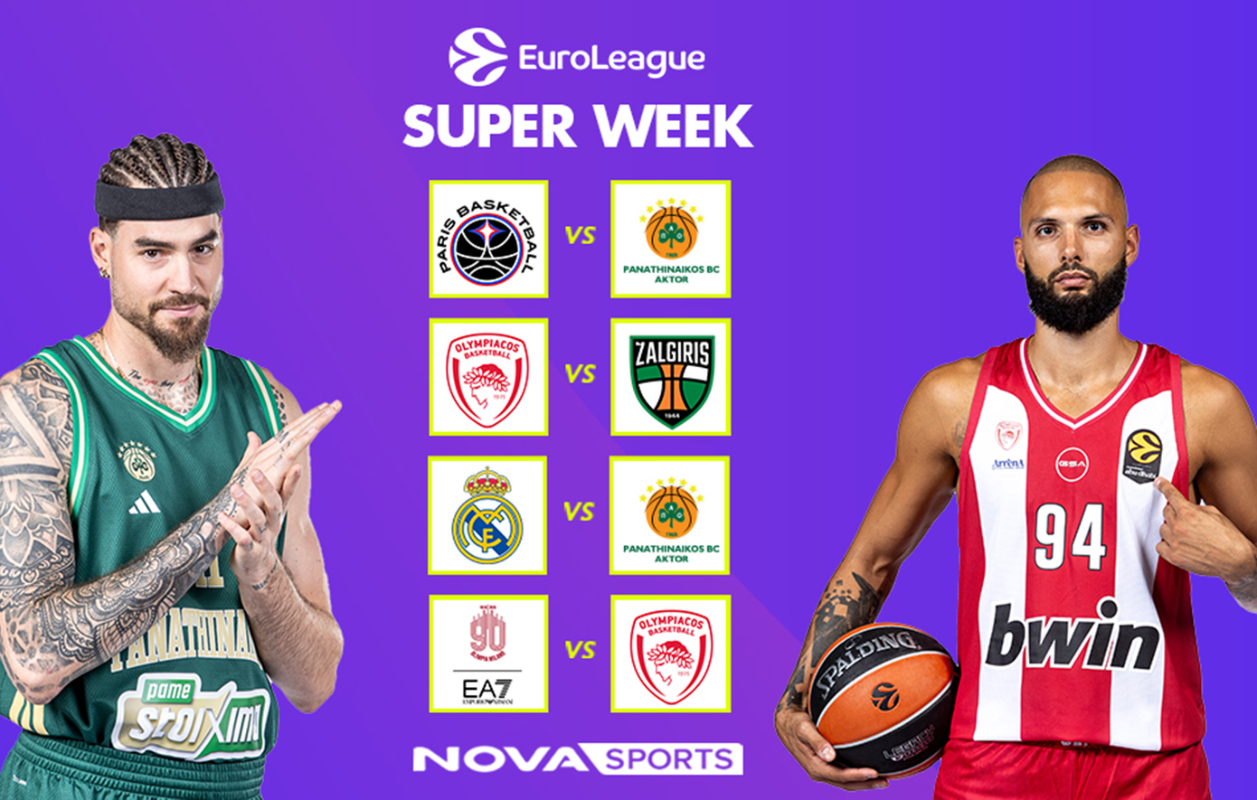 Η «Διαβολοβδομάδα» Νο4 της EuroLeague στο παρκέ του Novasports! 