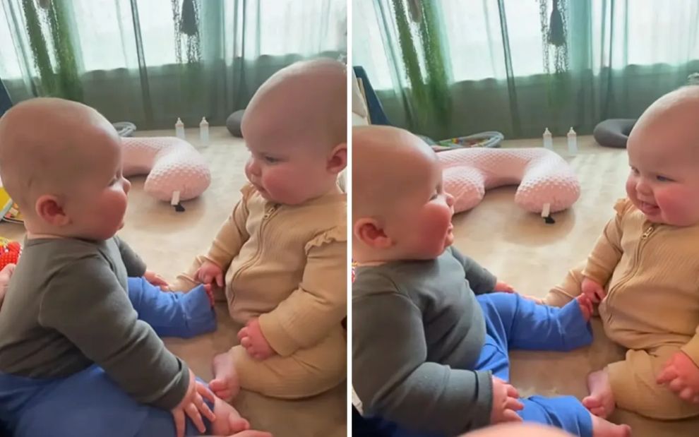 Δίδυμα συναντιούνται πρώτη φορά και τότε συμβαίνει κάτι απίστευτο &#8211; Το βίντεο που σάρωσε το TikTok