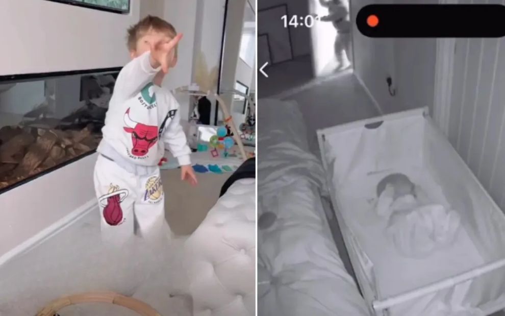 Νήπιο ακούει το μωρό αδερφάκι του να κλαίει και μία πολύ τρυφερή στιγμή γίνεται viral