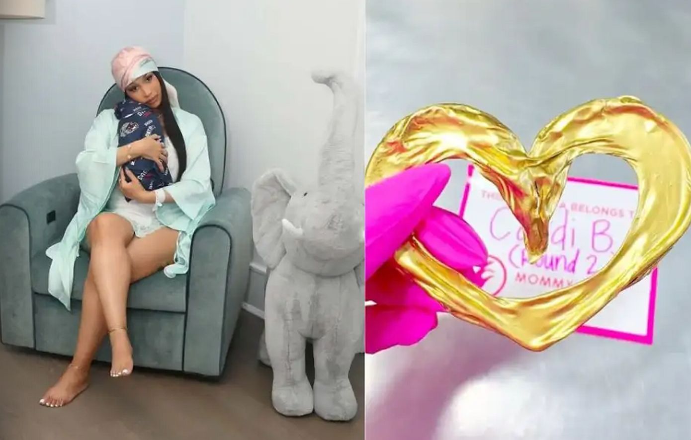 H Cardi B μετέτρεψε τον ομφάλιο λώρο του γιού της σε χρυσό μενταγιόν &#8211; Δείτε φωτογραφίες