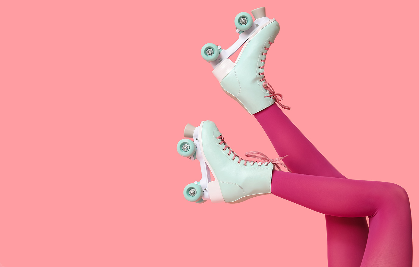 Γυναικεία Ποδιά με ροζ καλσόν