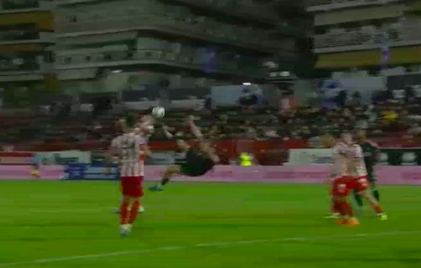 Πανσερραϊκός &#8211; Παναθηναϊκός: Η γκολάρα του Γεντβάι με ανάποδο ψαλιδάκι για το 0-2