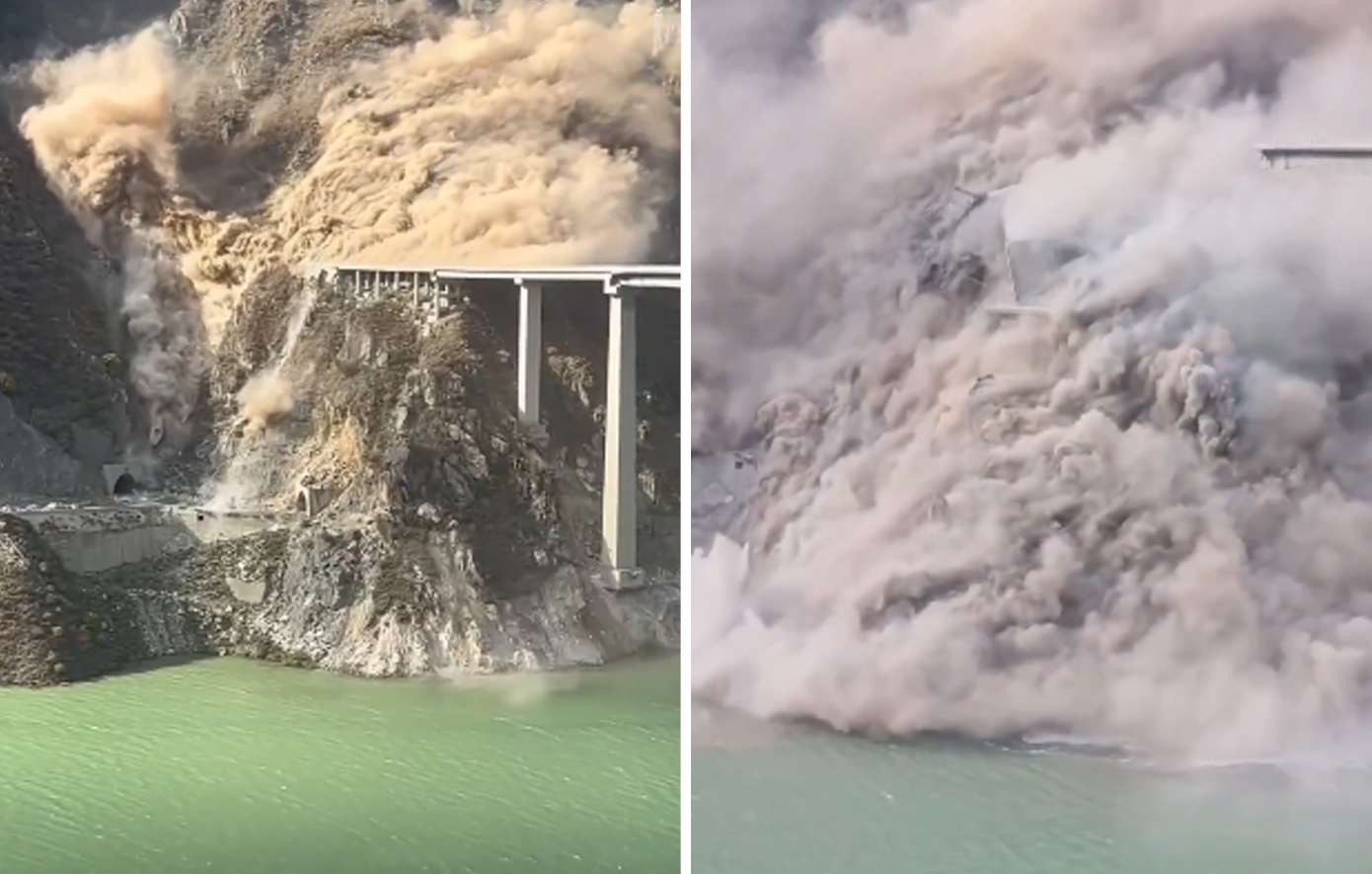 Γέφυρα 758 μέτρων κατέρρευσε στην Κίνα λίγους μήνες αφότου δόθηκε στην κυκλοφορία &#8211; Συγκλονιστικό βίντεο
