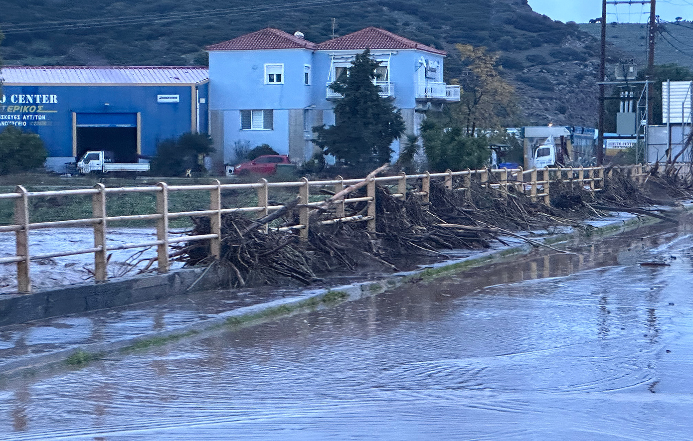 Μεγάλες οι ζημιές στη Λέσβο από τη σφοδρή κακοκαιρία &#8211; Ξεκινά από σήμερα η επίσημη καταγραφή των ζημιών