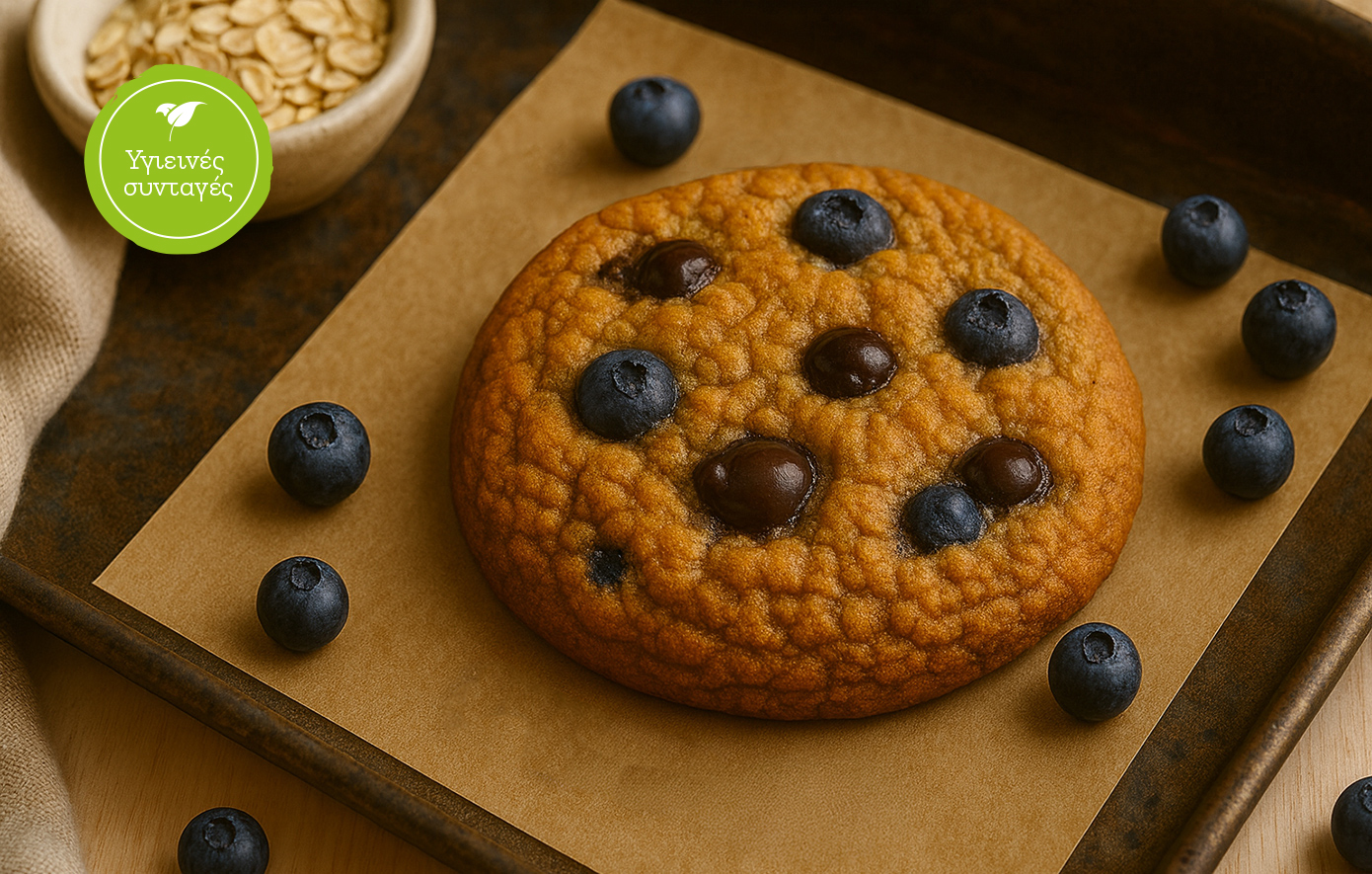 Oat cookie με μύρτιλλα