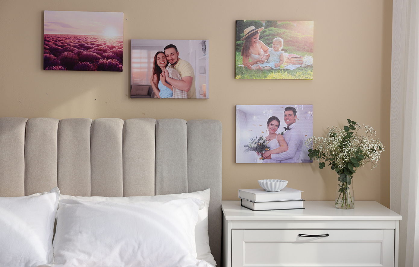 Οικογενειακή φωτογραφία στο υπνοδωμάτιο