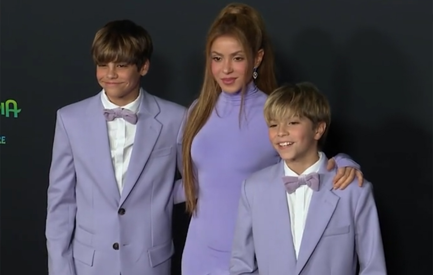 Η Σακίρα με τα παιδιά της με ταιριαστά looks &#8211; Η σπάνια εμφάνιση στην πρεμιέρα του «Zootopia 2»