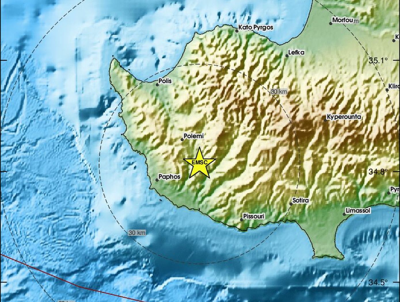 Ισχυρός σεισμός στην Κύπρο