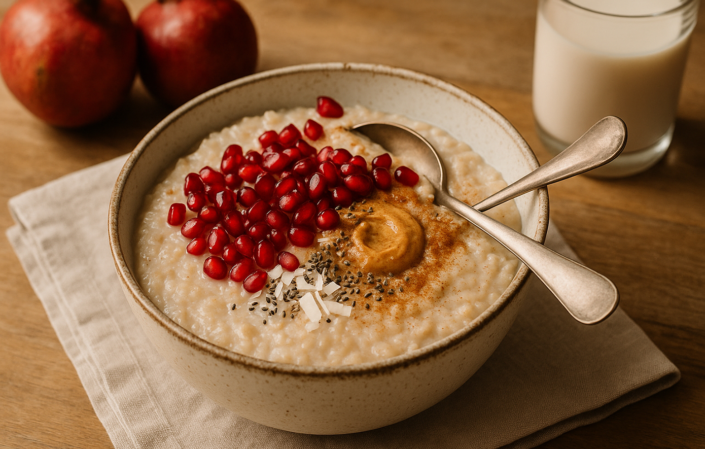 Porridge με ρόδι &amp; κανέλα  