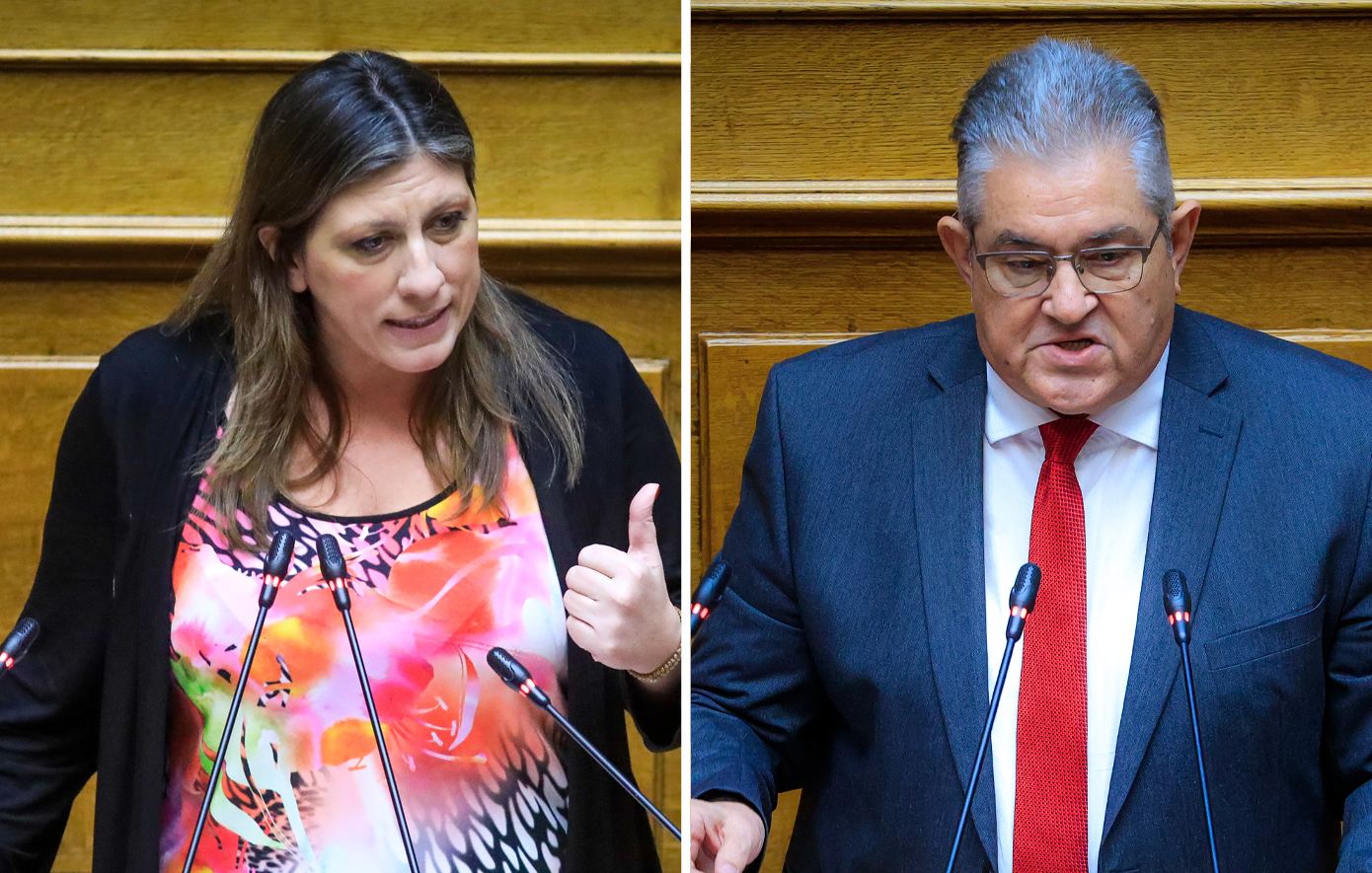 Κουτσούμπας προς Κωνσταντοπούλου στη Βουλή: «…Αυτή είστε»!