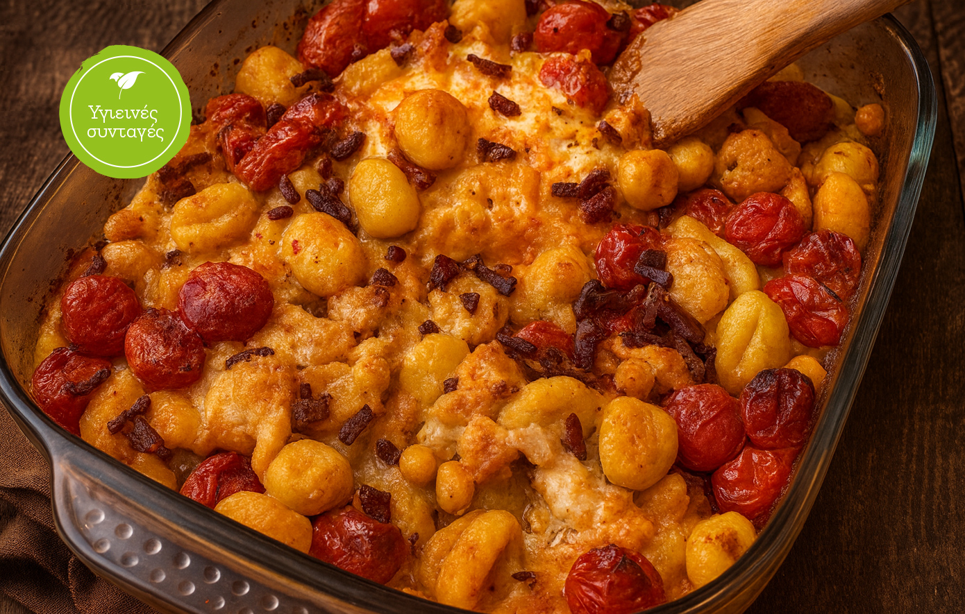 Gnocchi με κοτόπουλο και λαχανικά στο φούρνο