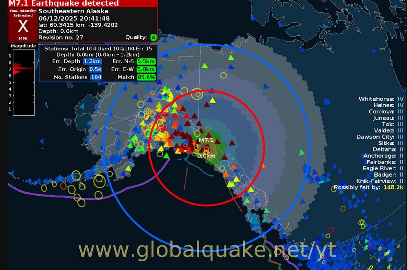 ΗΠΑ: Σεισμός 7 βαθμών σε απομονωμένη περιοχή μεταξύ Καναδά και Αλάσκας