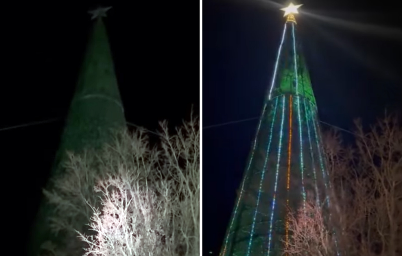 Φωταγωγήθηκε στην Κρήτη το γιγάντιο χριστουγεννιάτικο δέντρο, «το μεγαλύτερο της Ευρώπης», όπως το αποκαλούν &#8211; Δείτε βίντεο