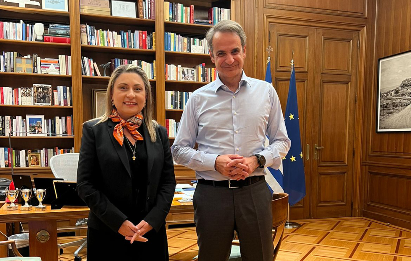Η Χριστίνα Αλεξοπούλου συναντήθηκε με τον πρωθυπουργό, Κυριάκο Μητσοτάκη