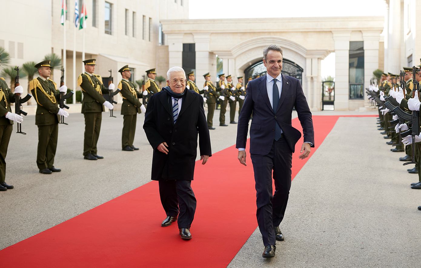 Μητσοτάκης στη συνάντηση με Αμπάς: Ο διάλογος για μόνιμη ειρήνη στη Γάζα περνά μέσα από τον σεβασμό στο Διεθνές Δίκαιο