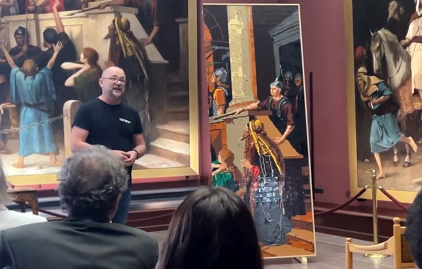 Μαθητές δημοτικού χρησιμοποίησαν 150 χιλ. τουβλάκια Lego για να παρουσιάσουν το έργο γνωστού Ούγγρου ζωγράφου