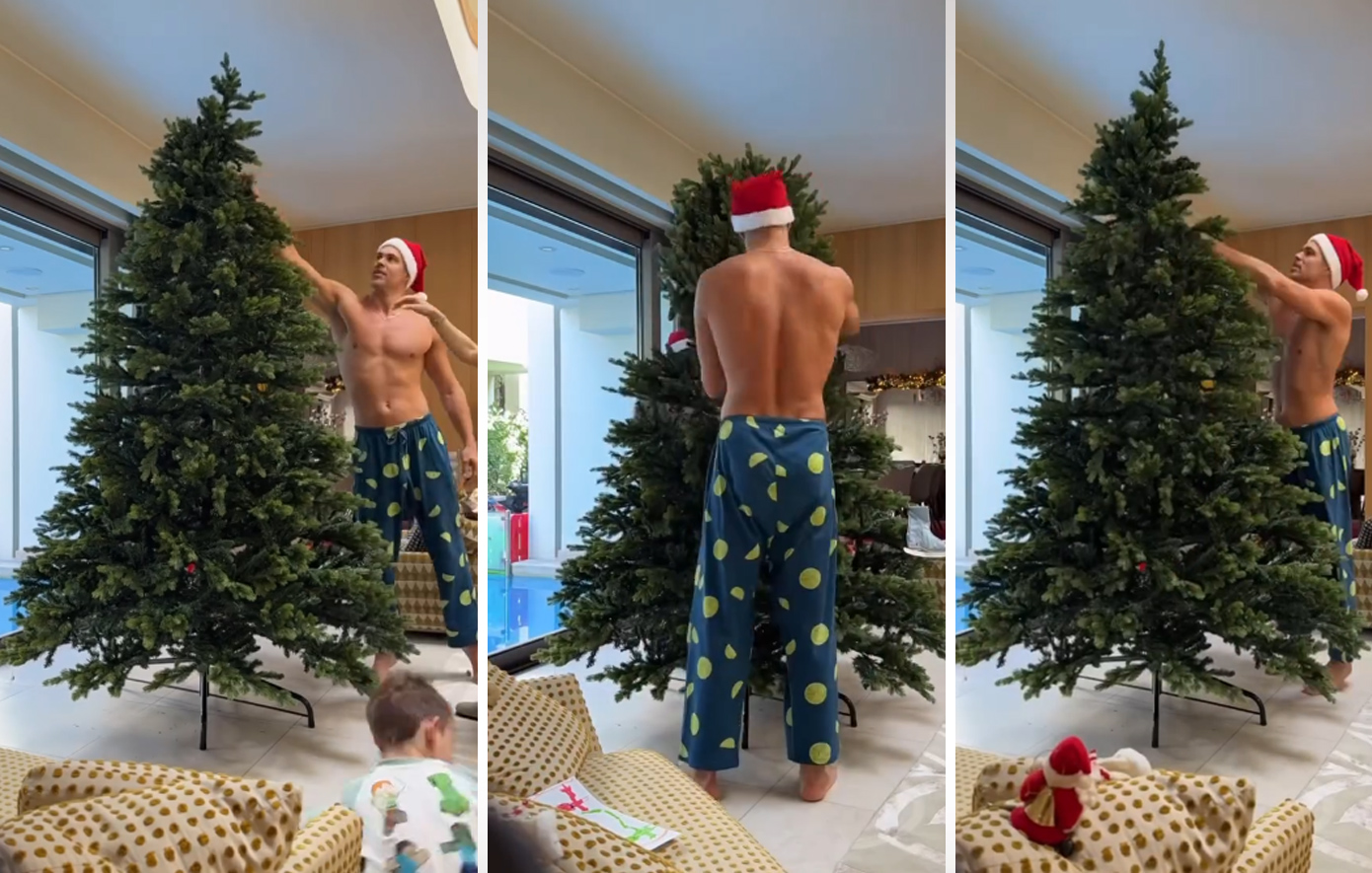 Αθηνά Οικονομάκου: Το βίντεο μαζί με τον Μπρούνο Τσερέλα να στολίζουν το χριστουγεννιάτικο δέντρο