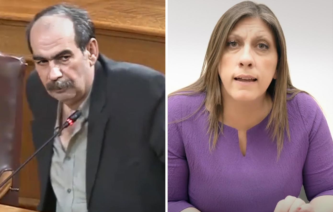 Ο κακός χαμός στην Εξεταστική με Κωνσταντοπούλου και Ξυλούρη, το βίντεο με το τηλεφώνημα στο 100 και το περιπολικό έξω από το στούντιο