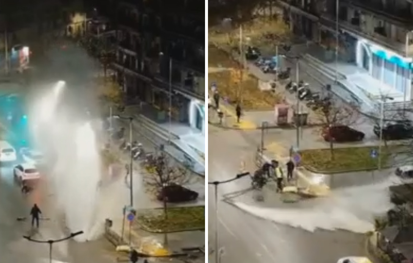 Θεσσαλονίκη: Συγκλονιστικό βίντεο από το ατύχημα στην Αγίου Δημητρίου – Η στιγμή που ο αγωγός «εκτοξεύει» τους εργάτες