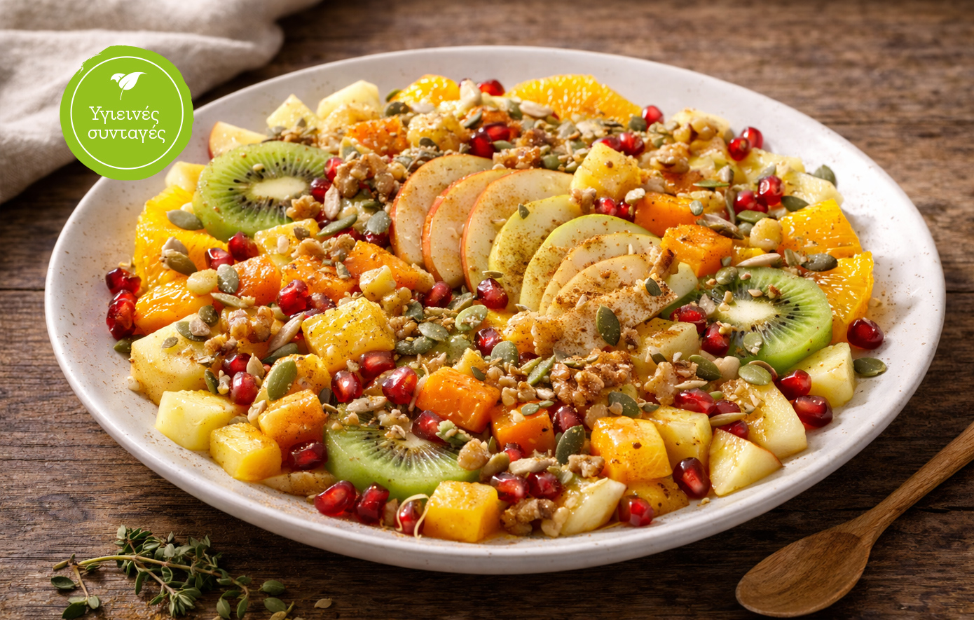 Χειμερινή φρουτοσαλάτα γεμάτη βιταμίνες και γεύση