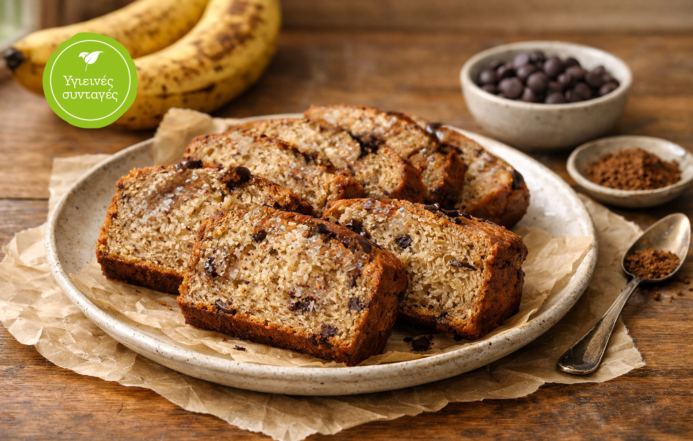 Banana bread χωρίς αλεύρι