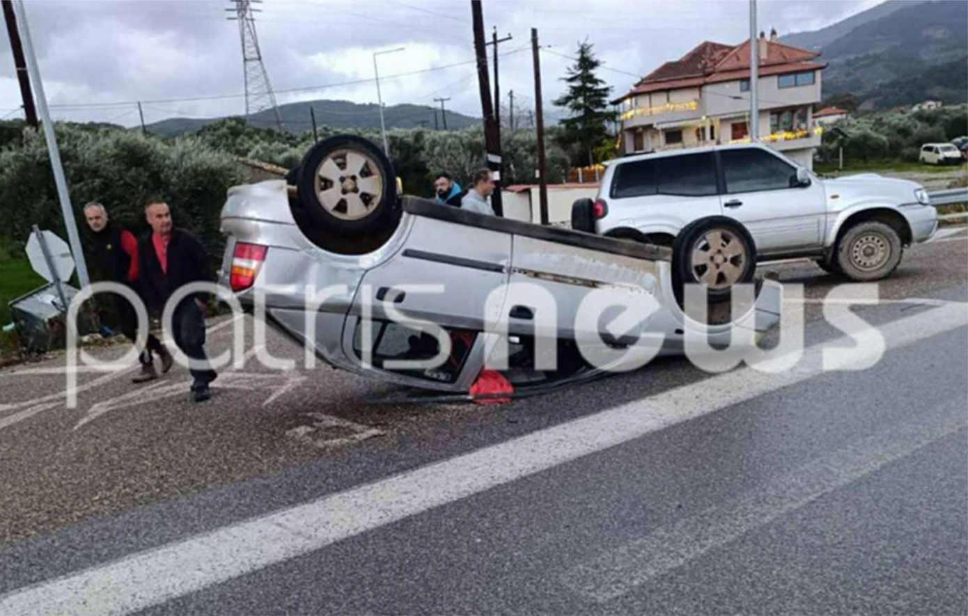 Ηλεία: Σοκαριστικό βίντεο καταγράφει τη στιγμή που ανεμοστρόβιλος σηκώνει στον αέρα και ανατρέπει αυτοκίνητο