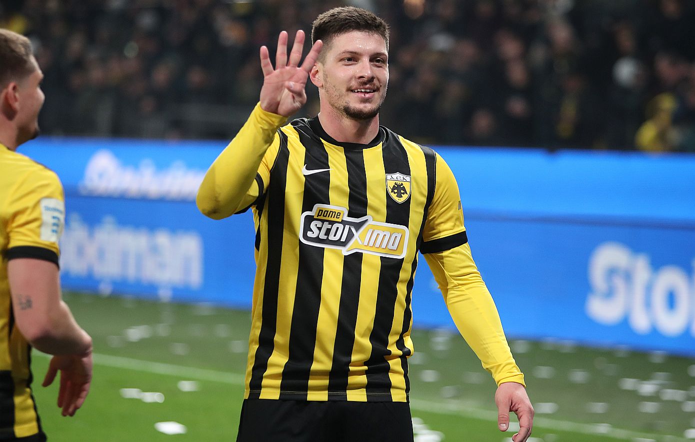 Γιόβιτς μετά τα τέσσερα γκολ στον Παναθηναϊκό: «Είχα μια ευκαιρία να βάλω και πέμπτο αλλα ο τερματοφύλακας απέκρουσε»