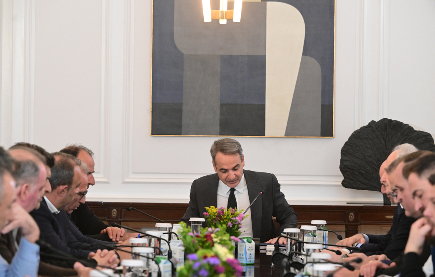 Ολοκληρώθηκε η συνάντηση των «σκληρών» αγροτών με τον Μητσοτάκη στο Μαξίμου