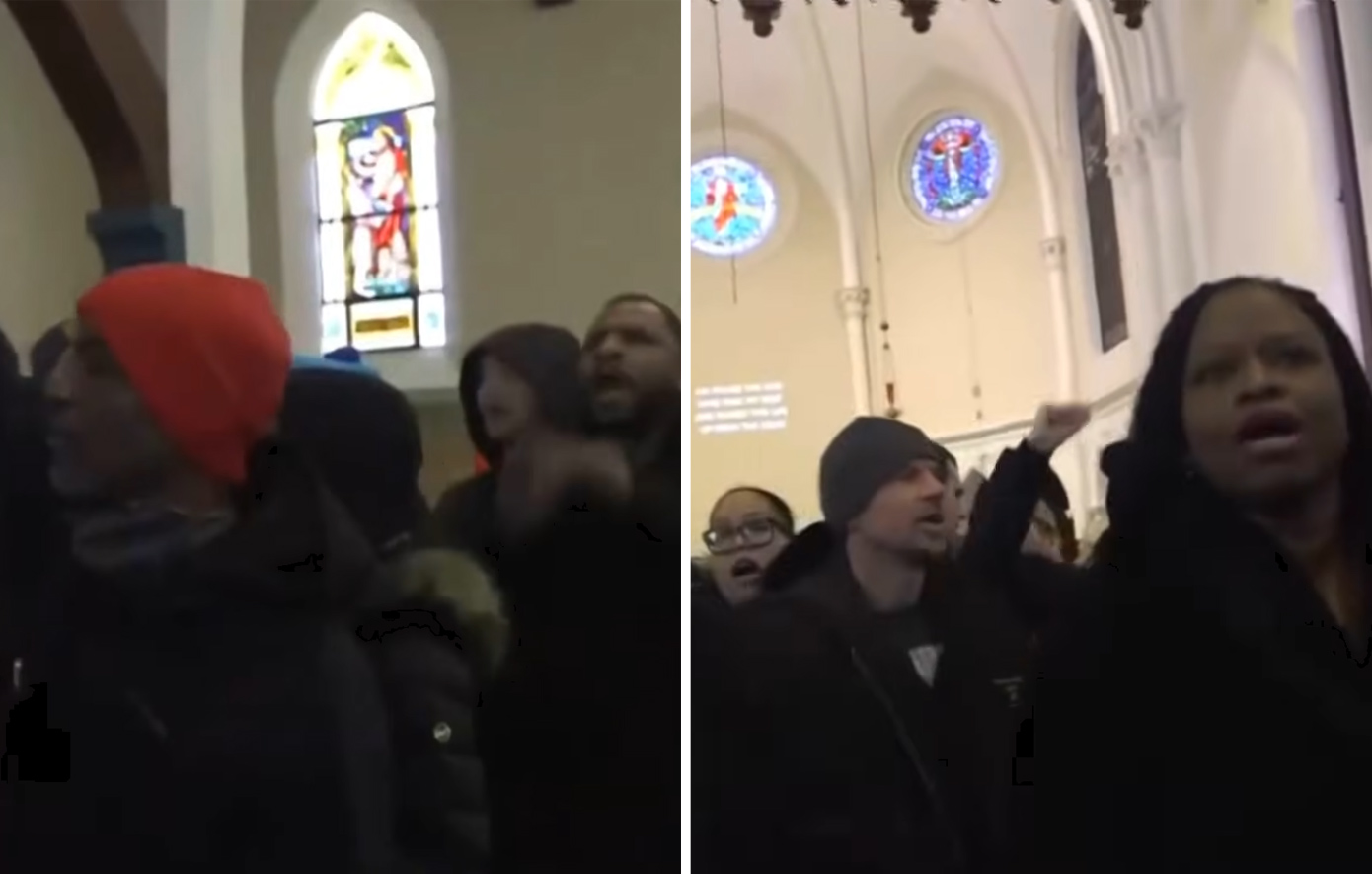 Διαδηλωτές εισέβαλαν σε εκκλησία στη Μινεσότα κατηγορώντας τον πάστορα ότι συνεργάζεται με την ICE