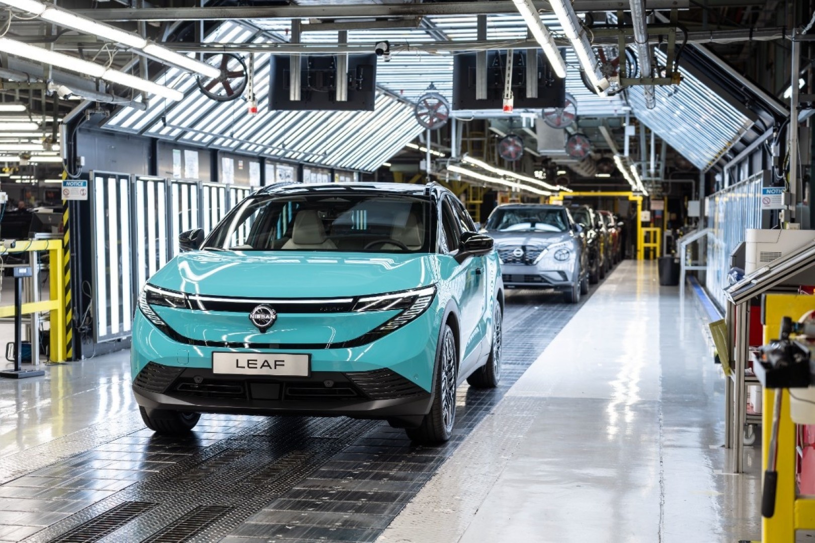 Η γραμμή παραγωγής του νέου Nissan Leaf στο Sunderland