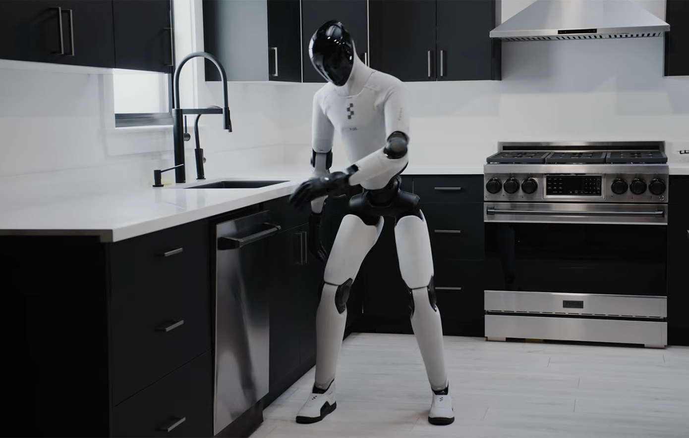 Αμερικανικό ανθρωποειδές ρομπότ αδειάζει και ξαναγεμίζει πλυντήριο πιάτων με έλεγχο ολόκληρου του σώματος