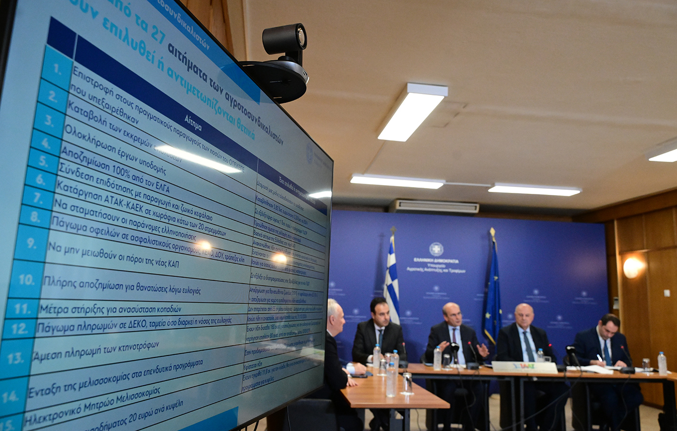 Όλα τα μέτρα για τους αγρότες που ανακοίνωσε η κυβέρνηση: Ηλεκτρικό ρεύμα στα 8,5 λεπτά και app για επιστροφή ΕΦΚ