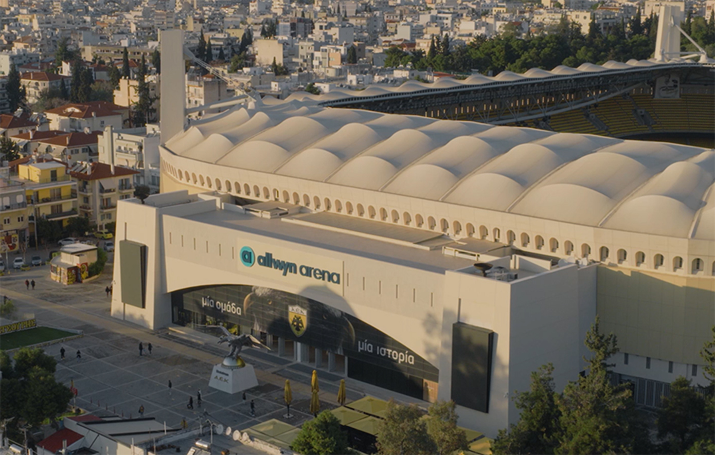 Η Allwyn Arena είναι εδώ! Ολοκληρώθηκε το rebranding στο γήπεδο της ΑΕΚ Η Allwyn Arena είναι εδώ! Ολοκληρώθηκε το rebranding στο γήπεδο της ΑΕΚ