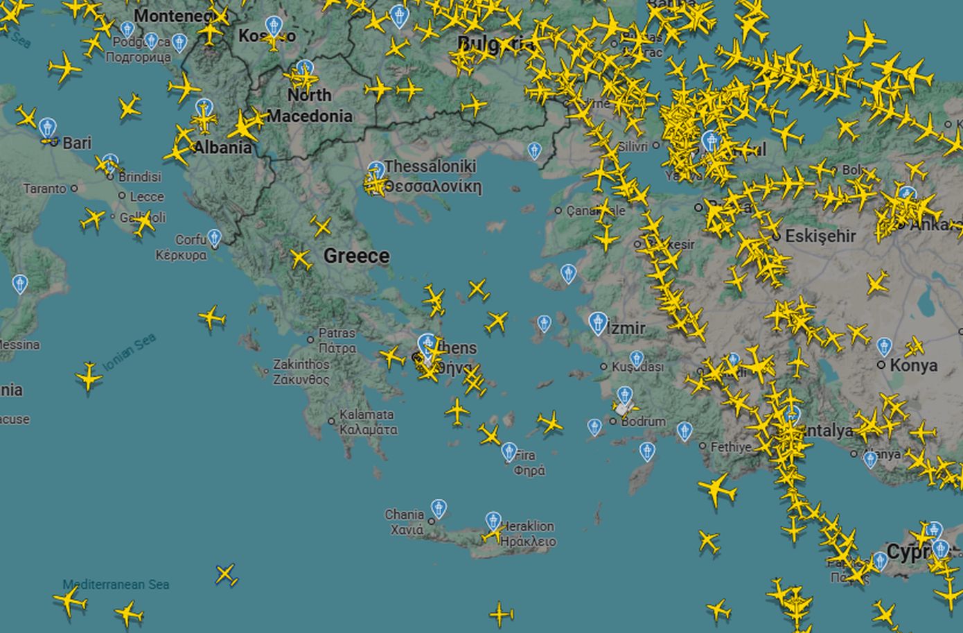 Καλύτερη η εικόνα στον ελληνικό εναέριο χώρο, προσγειώνονται και απογειώνονται αεροπλάνα &#8211; Διερευνάται το πρόβλημα