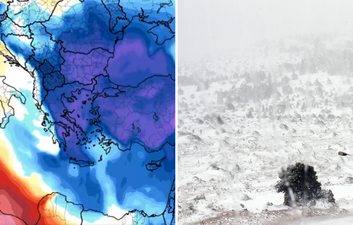 «Κλείδωσε» τετραήμερο ουκρανικό ψύχος – Πρόγνωση για πτώση θερμοκρασίας, θυελλώδεις βοριάδες και χιόνια ακόμη και χαμηλά