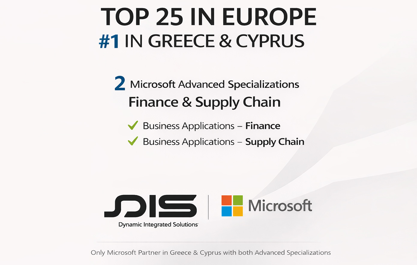 Η DIS στους Top 25 Microsoft Partners της Ευρώπης