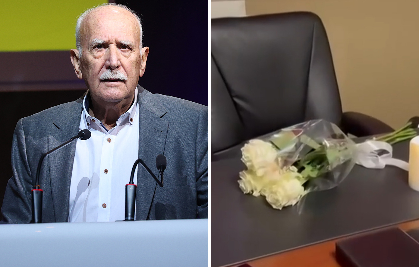 Θρήνος στον ΑΝΤ1 &#8211; Τα λευκά τριαντάφυλλα και το αναμμένο κερί στο γραφείο του Γιώργου Παπαδάκη