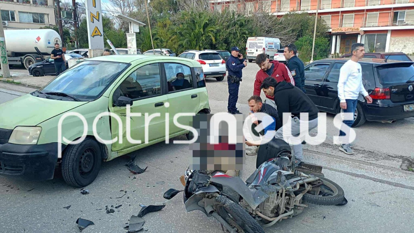 Πύργος: Μηχανάκι «καρφώθηκε» σε ΙΧ που έκανε αναστροφή &#8211; Ένας τραυματίας