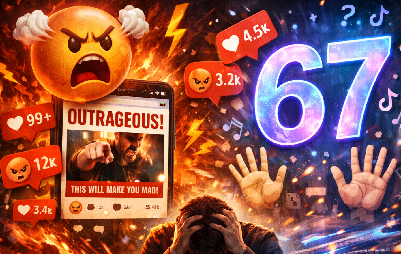 «Rage bait» και «67»: Δύο «λέξεις της χρονιάς» που εξηγούν γιατί το ίντερνετ είναι εξαντλητικό