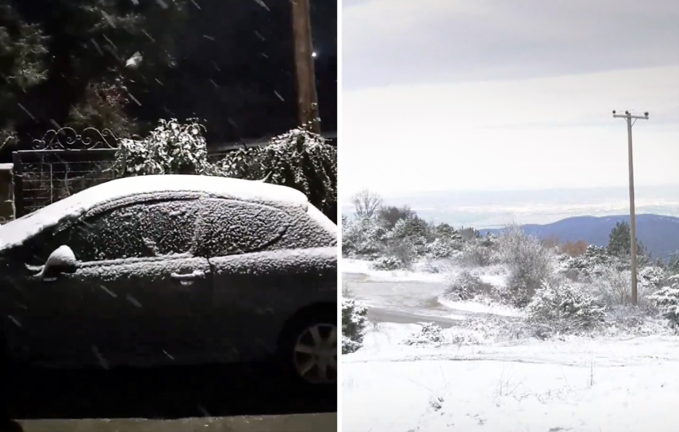 Στα λευκά τα ορεινά της Θεσσαλονίκης από τις έντονες χιονοπτώσεις &#8211; Κλειστά τα σχολεία σε αρκετές περιοχές λόγω παγετού