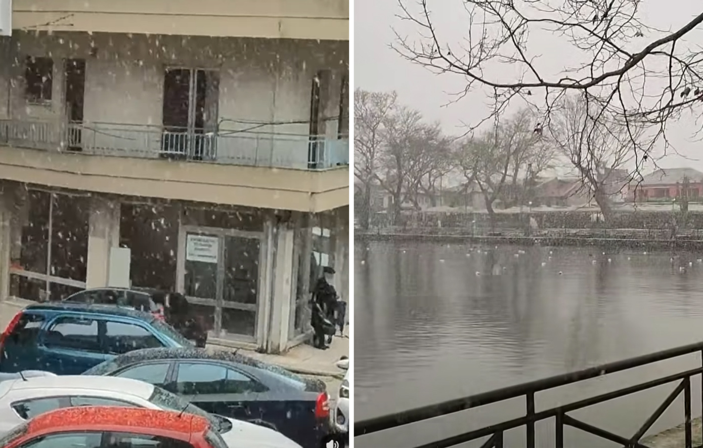 Έντονη χιονόπτωση μέσα στην πόλη των Ιωαννίνων, δείτε βίντεο &#8211; Η εξέλιξη του καιρού τις επόμενες ημέρες