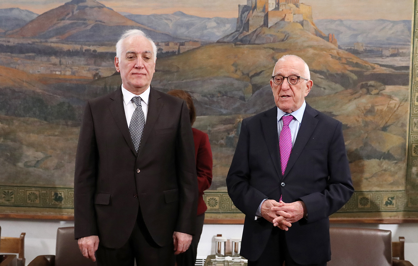 Σε θερμό κλίμα η συνάντηση του Νικήτα Κακλαμάνη με τον Πρόεδρο της Δημοκρατίας της Αρμενίας