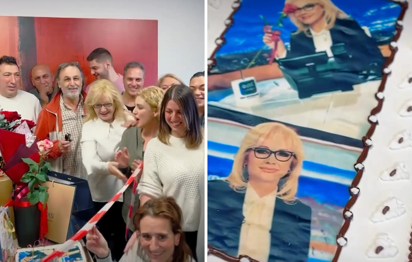 Αγγελική Νικολούλη: Η διπλή τούρτα-έκπληξη στο γραφείο και οι ευχές των συνεργατών της για τα γενέθλιά της