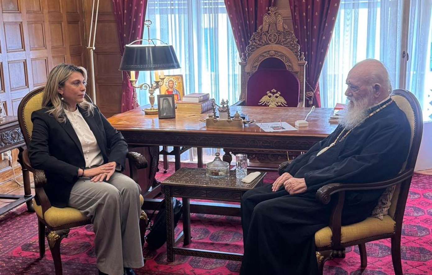 Ο Προσκυνηματικός Τουρισμός στην ατζέντα της συνάντησης της Άννας Καραμανλή με τον Αρχιεπίσκοπο Ιερώνυμο