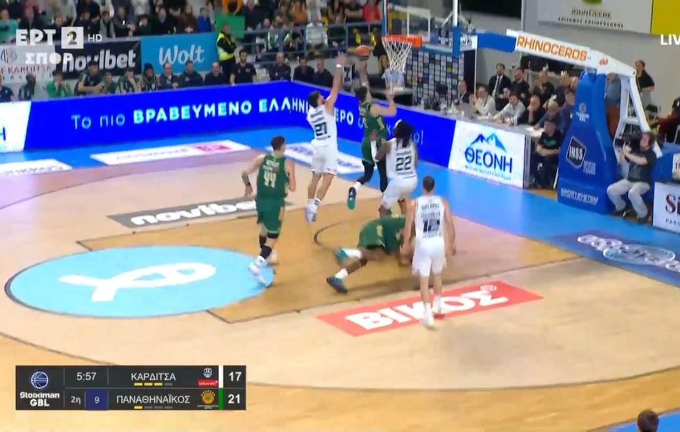 Αδιανόητη φάση στο Καρδίτσα &#8211; Παναθηναϊκός: Το έχασαν 7 φορές κάτω από το καλάθι
