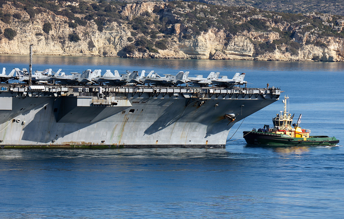 Απέπλευσε από τη Σούδα το αεροπλανοφόρο Gerald Ford, το μεγαλύτερο πολεμικό πλοίο παγκοσμίως