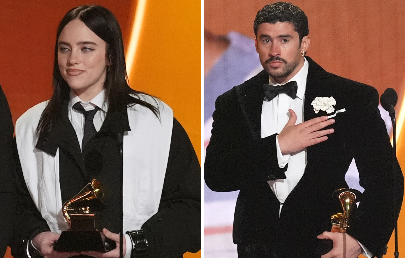 «F&#8230;ck ICE» και «ICE out, δεν είμαστε ζώα, είμαστε άνθρωποι και Αμερικανοί»: Τα μηνύματα του Bad Bunny και της Μπίλι Αιλις στα Grammy