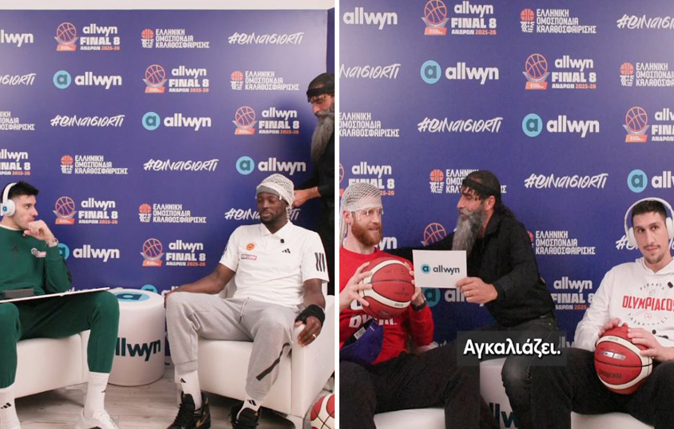 Allwyn Final 8: Τζέριαν Γκραντ και…Θωμάς Γουόκαπ απαγγέλλουν μαντινάδες σε άπταιστα Κρητικά στους Καλαϊτζάκη και Λαρεντζάκη