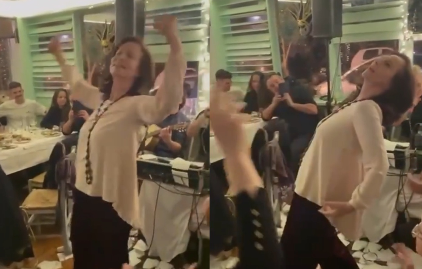 «Πρώτη Φορά»: Το ζεϊμπέκικο της Άννας Διαμαντοπούλου στην Κοζάνη &#8211; Ευχήθηκε καλές απόκριες