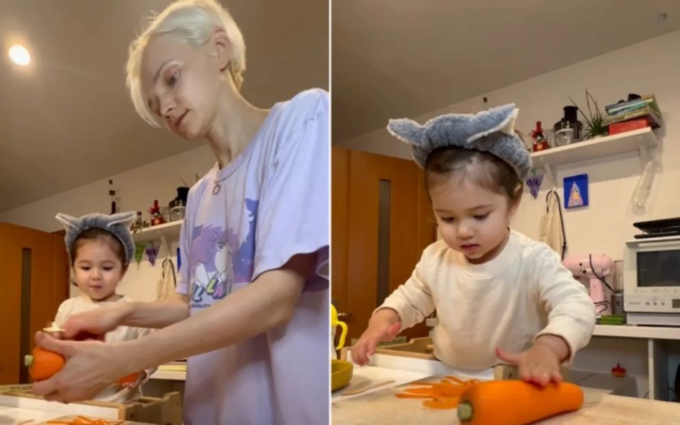 Δίχρονη master chef μαγειρεύει με τη μαμά της και το ίντερνετ παραληρεί